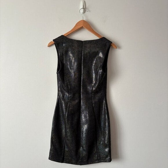 Revolve Superdown Jessalyn Faux Suede Sparkle Mini Dress Black Size Small - Picture 7 of 8